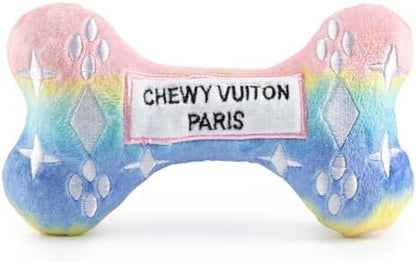 Haute Diggity Dog Chewy Vuiton Bone Plush Dog Toy, Designer Parody Toy by HauteDiggityDog