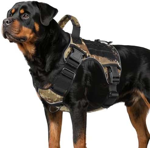 WINGOIN Tactical Dog Harness for Large Dogs,Heavy Duty No Pull Dog Harness by WINGOIN