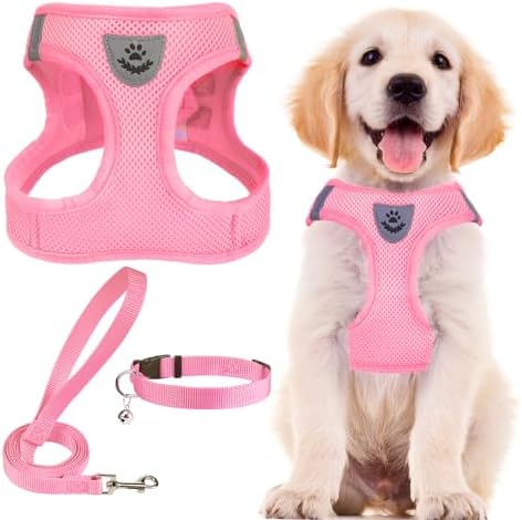 PUPTECK Dog Harness, Collar and Leash Set No Pull for Small Medium Sized by PUPTECK