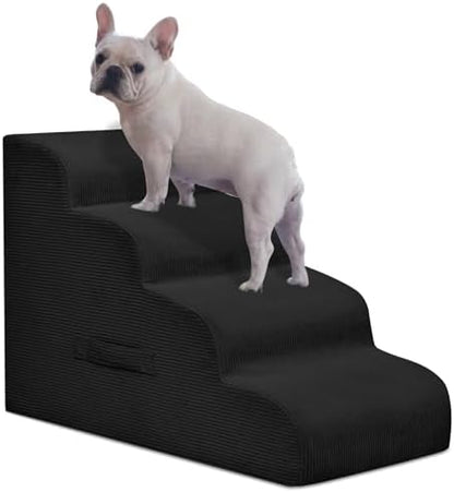 Mesa Lemon 4 Step Dog Stairs Pet Ramp for High Beds, Sofas and Cars by MesaLemon