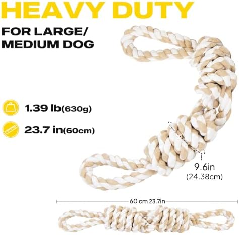 Fida Dog Rope Toys for Aggressive Chewers, Tug Toys for Large Medium Dogs - Image 6