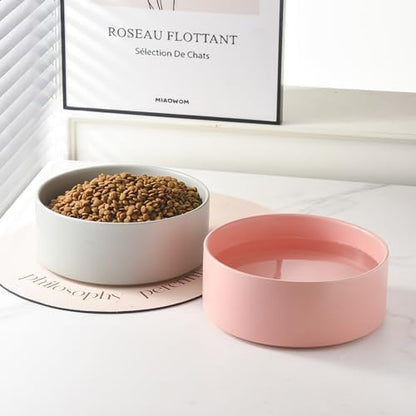 8'' Ceramic Dog Bowl - 70Oz Classic Dogs Food & Water Bowl for Medium and Large Breeds, Heavy-Duty Non-Slip Dog Dish, Food Grade Stoneware Pet Bowl, Dishwasher & Microwave Safe, Pink - Image 6