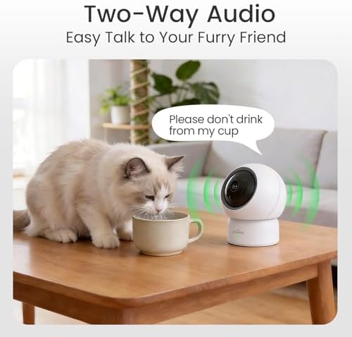 youkey 2.5K Indoor Pet Security Camera, Two-Way Audio Chat to Your Pets, AI Pet/Human Detection, 360° AI Human Tracking, Privacy Mode, No Monthly Fees, Night Vision, WiFi 6（2.4GHz & 5GHz） - Image 3