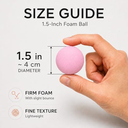 Rawry Foam Ball Cat Toy for Indoor Cats & Kittens,12 Pack, Pink - Image 4