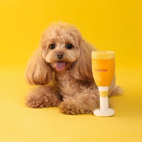 CHEWFFON Birthday Dog Toy, Champagne Glass Plush Squeaky Toy - Image 5