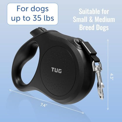 TUG Quest Retractable Dog Leash | 360° Tangle-Free | 16 ft Tape (S, Black) - Image 5