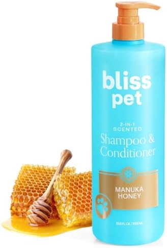 Bliss Pet Manuka Honey Dog Shampoo Conditioner and Detangler, 33.8 Fl Oz by Bliss