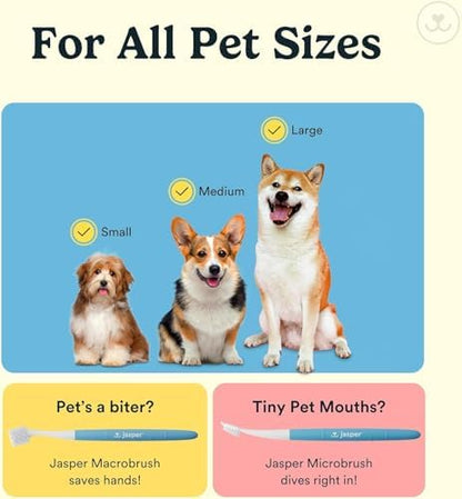 Jasper Dog Toothbrush, 360° Finger Toothbrush for Dogs & Cats, Clear 2-Pack - Image 4