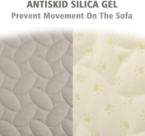 Ameritex Waterproof Pet Bed Cover Anti-Slip Dog Bed Blanket for Sofa and Furniture Waterproof New Pattern Design (Khaki, 68x82 Inch (Pack of 1)) - Image 4