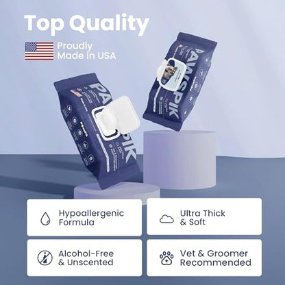 PawsPik Made in USA Premium Pet Wipes, Dog & Cat, Large, 100 Count - Image 2