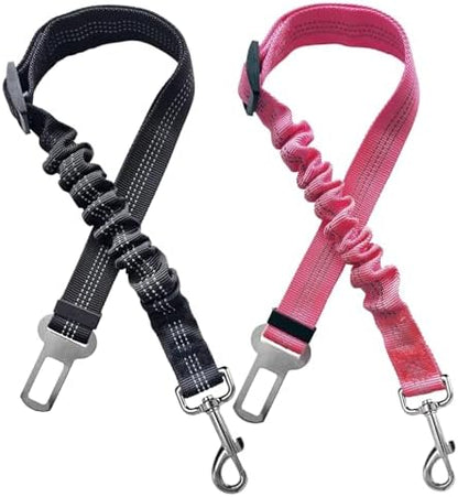 Dog Seat Belts for Cars, Adjustable Elastic Bungee Pet Seat Belt by DoerSpaceforyourlife
