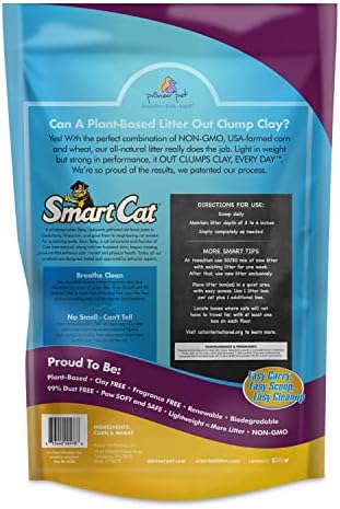 SmartCat All Natural Clumping Corn + Wheat Cat Litter, 20 Pound (320oz - 1 Pack) - Unscented and Clay Free - Image 4