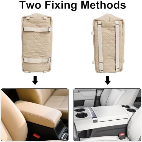 Small Dogs Under 12 lbs Adjustable Portable Center Console Car Seat, Built-in Bubble wrap, Fits Most Cars & SUVs with Convenient Handbag Functionality, Stylish Travel Pet Bag (Beige) - Image 5