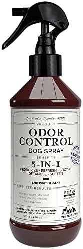 5-in-1 Dog & Pet Deodorizer Spray, Odor Control & Detangling by ROSENAPOTHECARY