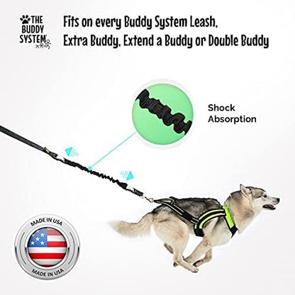 The Buddy System Accessories for Our Dog Leashes Made in USA (Shock Absorber, Small Dog Black)