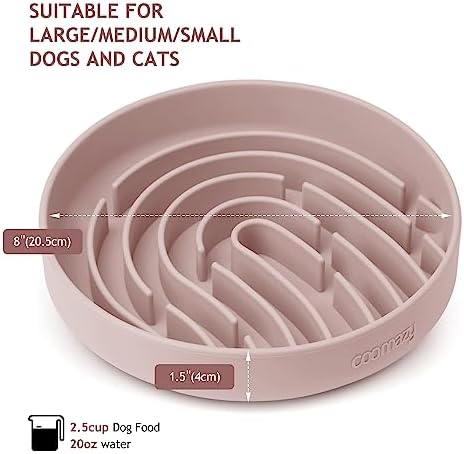 Coomazy Slow Feeder Dog Bowls, Silicone Anti Choking Puzzle Dog Food Bowl - Image 4