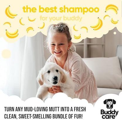 Banana Dog Shampoo by Buddycare | Deep Cleansing Shampoo for Dogs | Banana Scented | with Aloe Vera and Pro Vitamin B5 (16.9oz) - Image 7