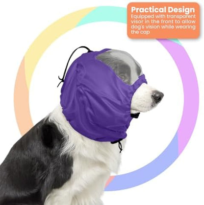 Nanaki Adjustable Shower Caps for Dogs Ears Dog Ear Covers for Bath, Shower Cap Reusable Waterproof Ear Covers for Dogs, Dog Ear Protection for Bath Dog Bath Ear Protection Bathing Grooming Swimming - Image 3