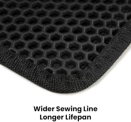 Cat Litter Mat, Upgrade Super Waterproof Back Layer Litter Box Mat, Non Slip, Durable, Soft on Paws Kitty Trapping Matt (46"x35", Black) - Image 7