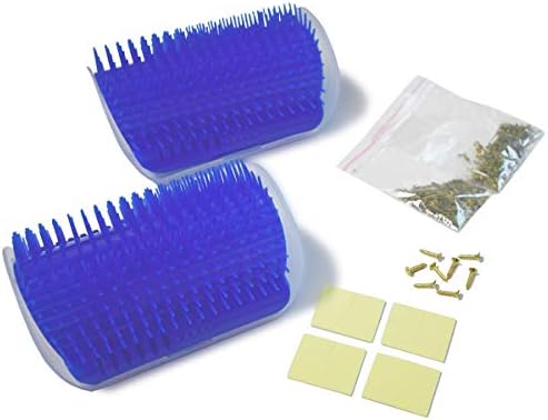 2 Pack Self Grooming Wall Brush for Cats and Dogs - Cat Groomer with Catnip, Massage Comb Tool for Long & Short Fur Pets (Blue) - Image 7