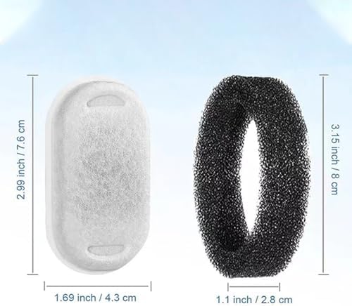 Cat Water Fountain Filters,8Pcs Cat Fountain Filters,8 Sponges Multi-Layer Filtration System for 3.2L Stainless Steel Cat Water Fountain,Cat Water Fountain Filters Accessories - Image 2