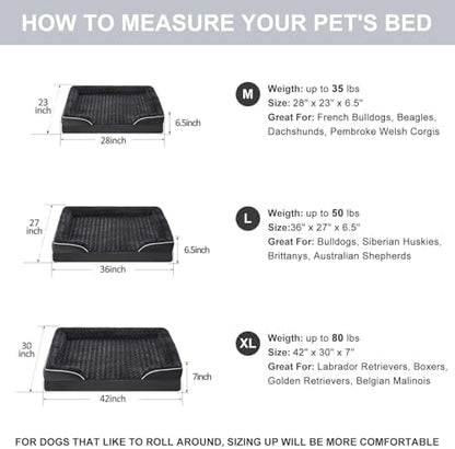 WNPETHOME Orthopedic Washable Dog Bed Large for Senior Dog Cozy Sleep - Image 4