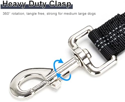 5FT Bungee Dog Leash with 2 Handles, Reflective Nylon Traffic Leash - Image 2