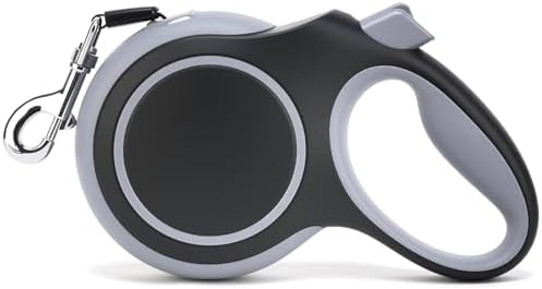 26Ft Retractable Dog Leash, Heavy Duty Great Leash for Dog up to 110 lbs, Anti-Slip Rubberized Handle, One-Handed Brake, Strong Nylon Tape, Tangle Free (Large, Black) - Image 6