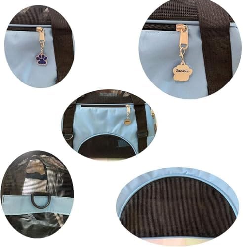 ZaneSun Cat Carrier,Soft-Sided Pet Travel Carrier for Cats,Dogs Puppy Comfort Portable Foldable Pet Bag Airline Approved (Small Blue) - Image 5