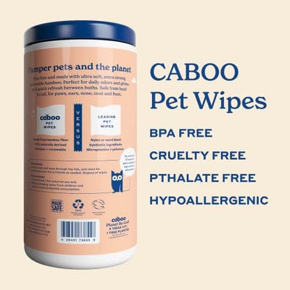 Caboo Tree Free Pet Wipes for Dogs & Cats, 70 Wipes Per Pack, 140 Total - Image 5