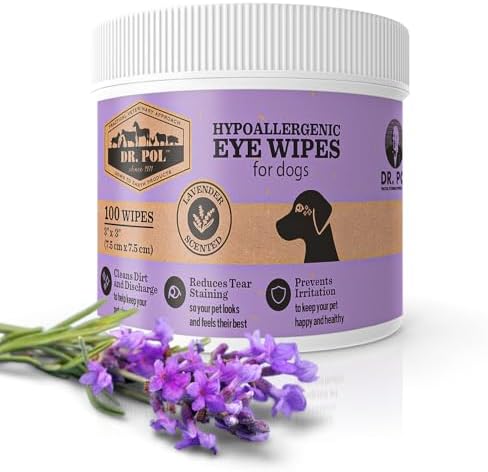 Dr. Pol Eye Wipes for Dogs, Lightly Scented, 100 Count by DrPol