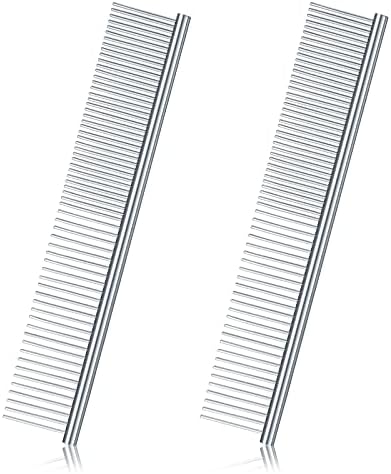 2 Pieces Macrame Comb and Tassel Brush Kit - Stainless Steel Combs for Pet Grooming, Macrame Fringe Cord and Supplies (Silver) by Perthlin