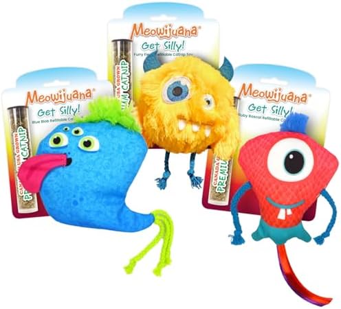 Meowijuana Get Silly Trio Cat Toy Bundle | Refillable, 3-Pack, High Potency by Meowijuana