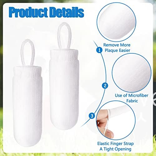 Chunful 20 Pcs Dog Fingerbrush Microfiber Full Soft Finger Pet Toothbrush - Image 2