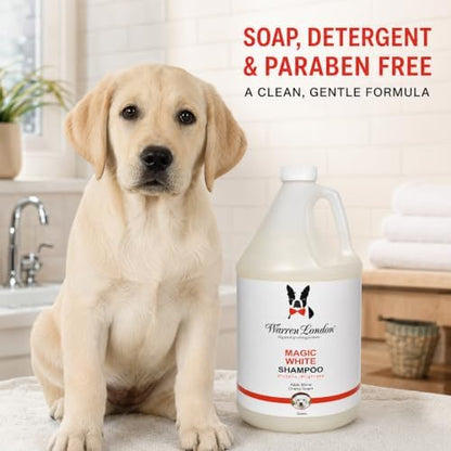 Warren London Magic Bright Whitening Dog Shampoo for White Coats, 1 Gallon - Image 4