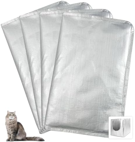 4 Pack Liner F Compatible with Modkat Flip Litter Box, Reusable Liners for Flip Litter Box - Liner F for Cat Litter Box by Luxrise