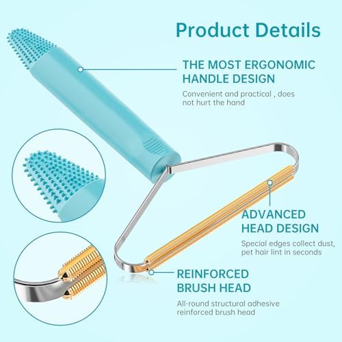 3-Pack Pet Hair Remover Carpet Rake, Dog Cat Hair Remover, Carpet Scraper - Image 4