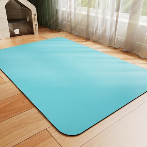 HotLive Dog Food Mat - Absorbent Cat Mat for Food and Water, No Stains Pet Feeding Bowl Mat, Easy to Clean Pet Placemats, Quick Dry Dog Water Dispenser Mat for Messy Drinkers | Teal 16"x 24" by HotLive