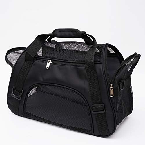 MuchL Pet Carrier Soft-Sided Carriers for Cat Carriers Dog Carrier for Small Medium Cats Dogs Puppies Pet Carrier Airline Approved Cat Dog Pet Travel Carrier (Small, Black) - Image 3