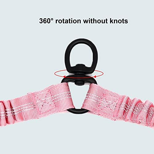 BAOBOTE Pet Double Dog Leash, Shock Absorbing Reflective Bungee Lead - Image 4