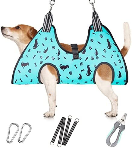 ATESON Dog Grooming Hammock - Pet Harness for Grooming, Dog Sling for Nail Clipping, Dog Hanging Holder for Cutting Nails by ATESON