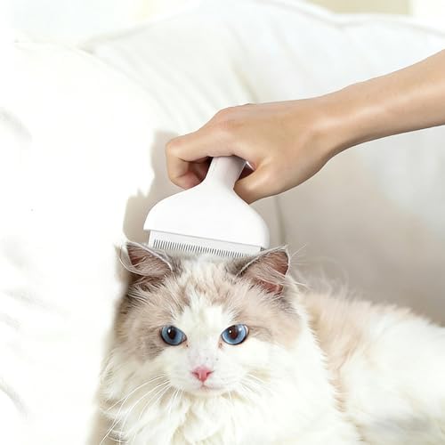 Pet Shedding Comb - Safe ABS Material Deshedding Brush, V-Shaped 1mm Close Teeth, Gentle on Skin, Effortlessly Removes Loose Undercoat & Prevents Matting, Suitable for All Fur Types - Image 6