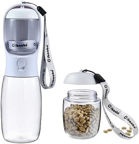 Cibaabo Dog Water Bottle Portable with Food Container & Filter for Travel by Cibaabo