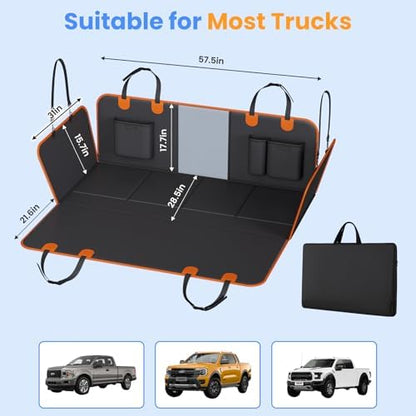 Back Seat Extender for Dogs,Hard-Bottom Waterproof Dog Seat Cover for Truck - Image 5