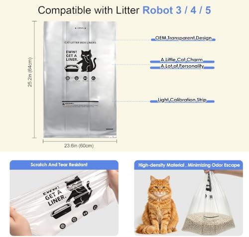 Cat Litter Box Liners Bag Compatible with Litters Box Robot Model 5/4/3 - Image 3