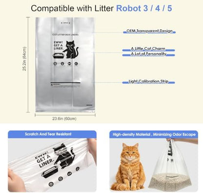 Cat Litter Box Liners Bag Compatible with Litters Box Robot Model 5/4/3 - Image 3