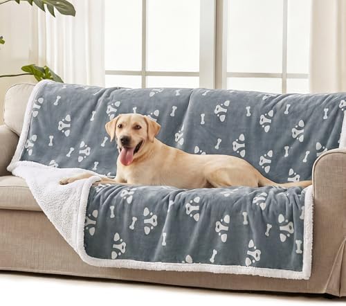 Luciphia Waterproof Dog Blanket Reversible Sherpa Fleece for Small Dogs Cat by luciphia