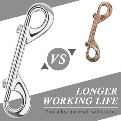 ERKOON 15 Pack Double Ended Bolt Snap Hooks Extra Large 4.7inch Zinc Alloy Mental Clips Heavy-Duty Trigger Snaps for Horse Tack Water Bucket Feed Bucket Dog Leash Horse Pet Sling, 220LBS Load Capacity - Image 6