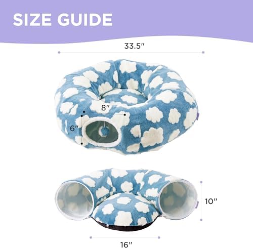 Lesure Donut Cute Jacquard Cat Tunnel Bed Kitten Toys for Puppy Bunny - Image 5