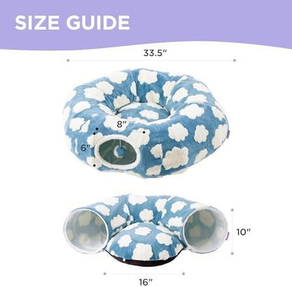 Lesure Donut Cute Jacquard Cat Tunnel Bed Kitten Toys for Puppy Bunny - Image 5